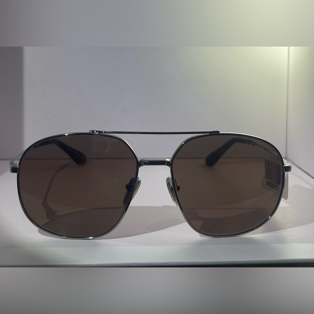 Prada Silver and Brown Sunglasses